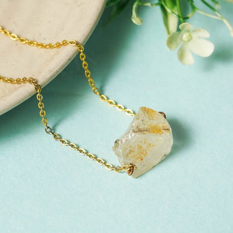 Clear Quartz Natural Crystal Necklace