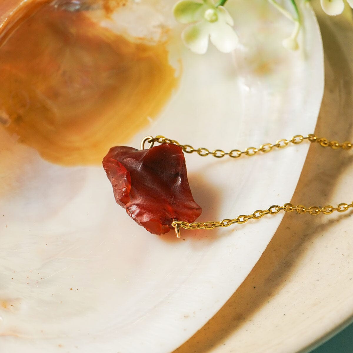 Carnelian Natural Crystal Necklace