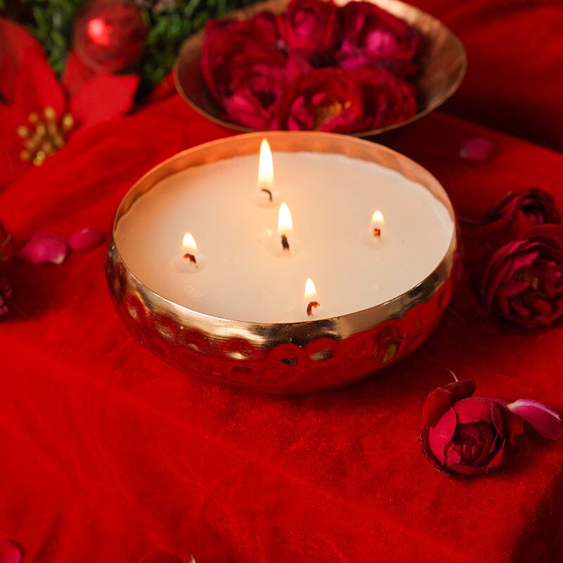 Copper Finish Luxury Scented Candle Urli