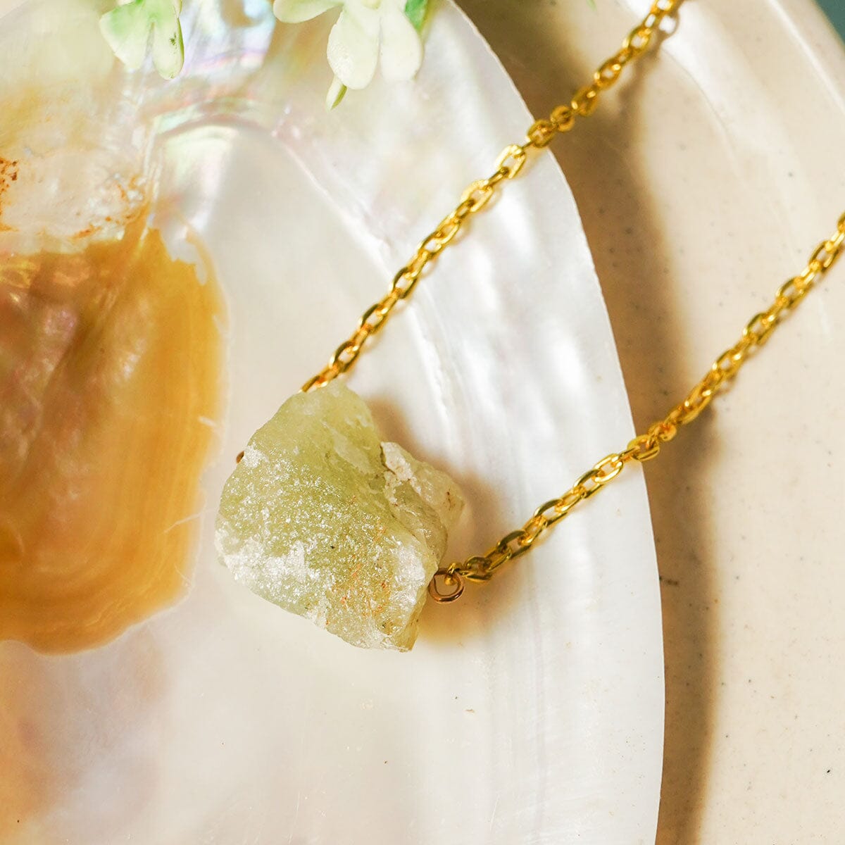 Green Aventurine Natural Crystal Necklace