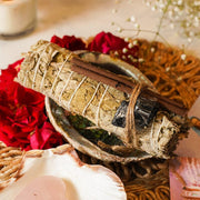 Mexican Sage Protection Incense Black Tourmaline Crystal Sage Smudge Wand