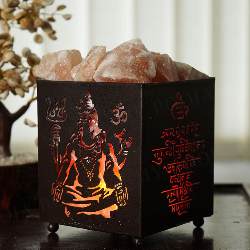 Shiv Mantra Handcrafted Himalayan Salt Lamp
