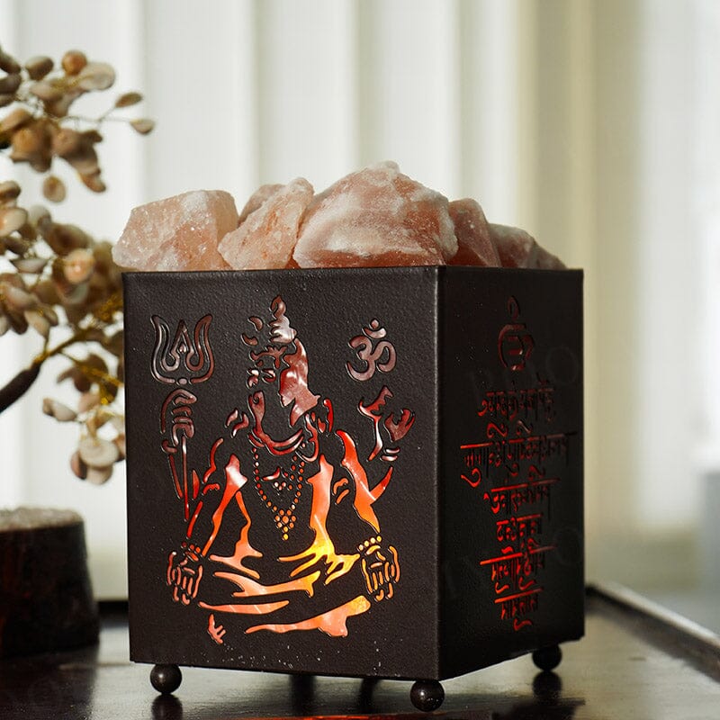 Shiv Mantra Handcrafted Himalayan Salt Lamp