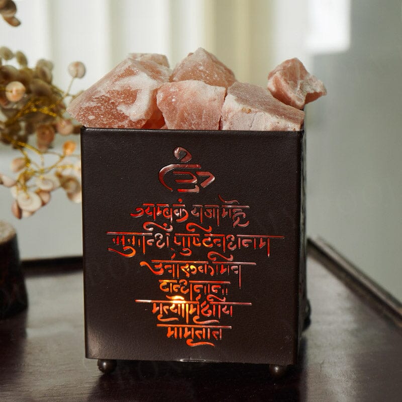 Shiv Mantra Handcrafted Himalayan Salt Lamp