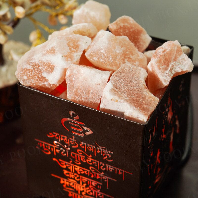 Shiv Mantra Handcrafted Himalayan Salt Lamp