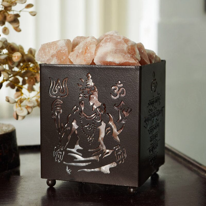 Shiv Mantra Handcrafted Himalayan Salt Lamp
