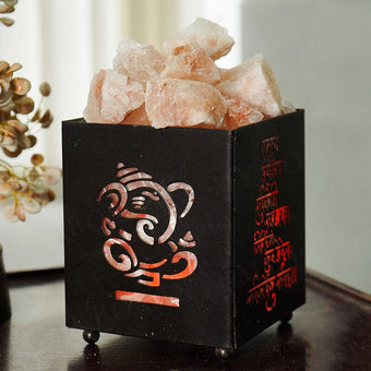 Ganehs Mantra Handcrafted Himalayan Salt Lamp