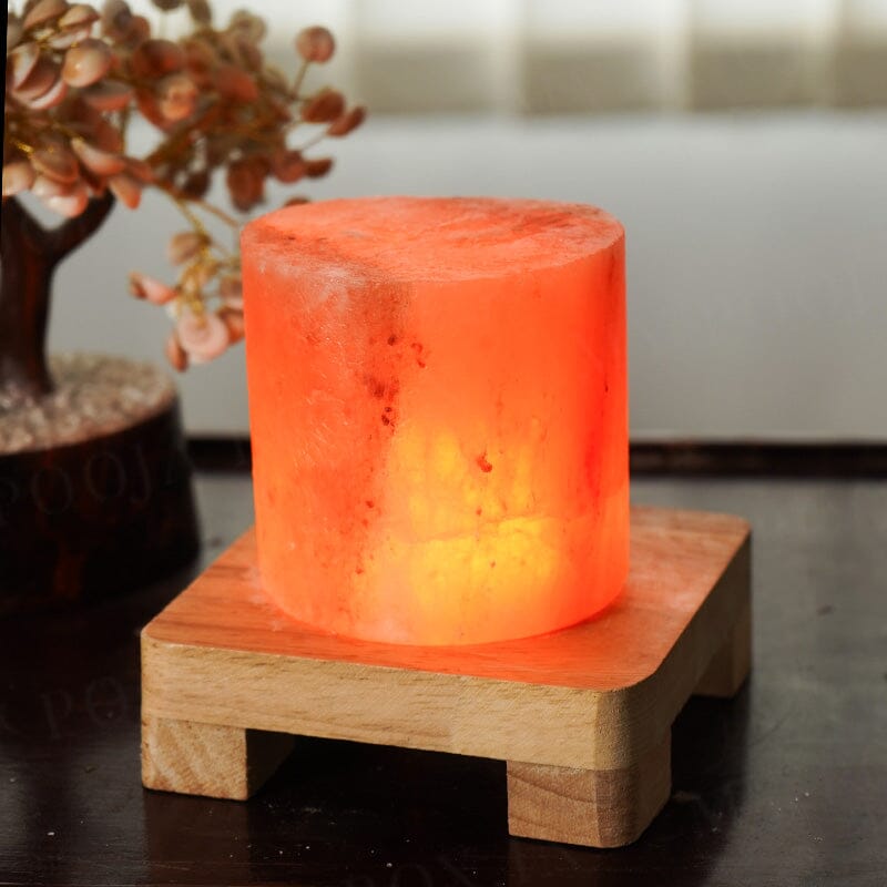 Himalayan Pink Salt Cylindrical Glow Lamp