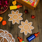 DIY Flower Pattern Rangoli Design Stencil 6" (Set of 2)