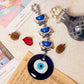 Feng Shui Evil Eye Three Fish Wall Hanging Charm