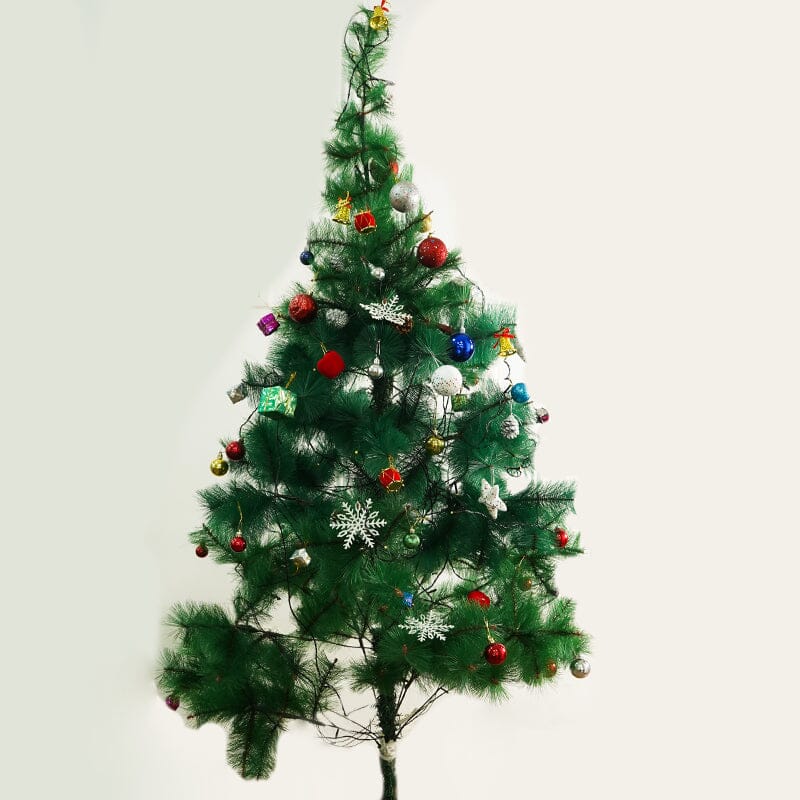 Christmas Tree with Metal Stand and Decorative Items