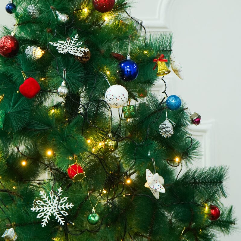 Christmas Tree with Metal Stand and Decorative Items
