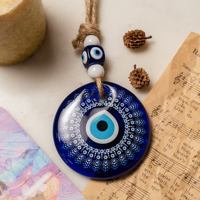 Round Glass Turkish Evil Eye
