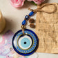 Round Glass Jute Evil Eye
