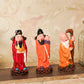 Colourful Feng Shui Fuk Luk Sau Clay Statue