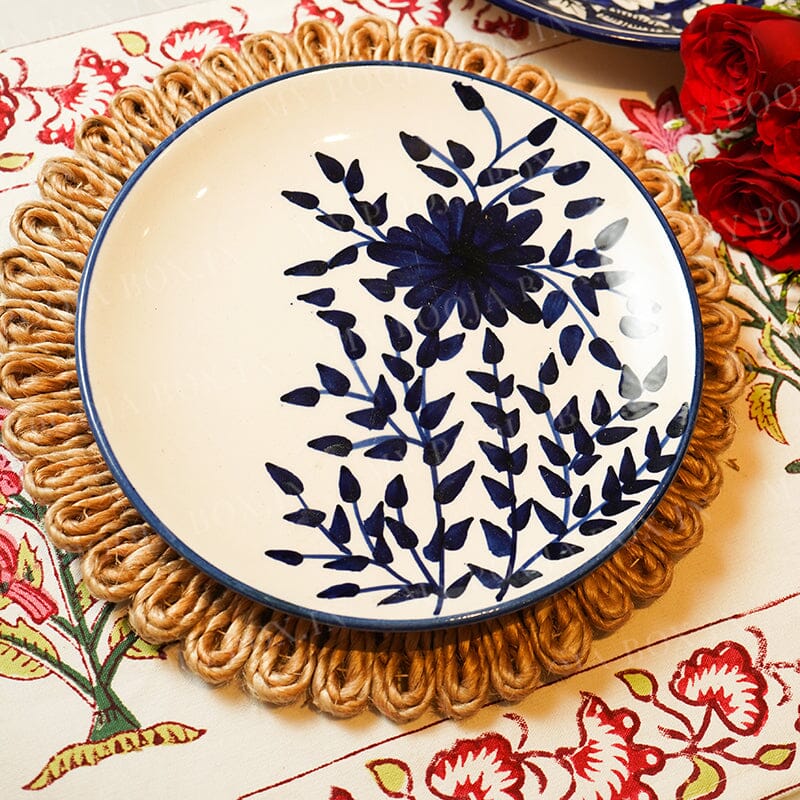Designer Pottery Floral Quarter Plate