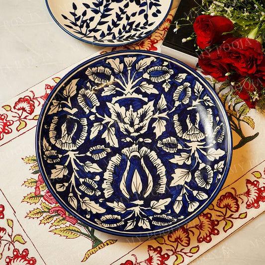 Blue Pottery Design Dinner Plate