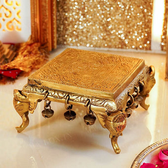 Handcrafted Brass Chowki