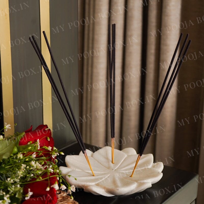 Floral Marble Incense Holder