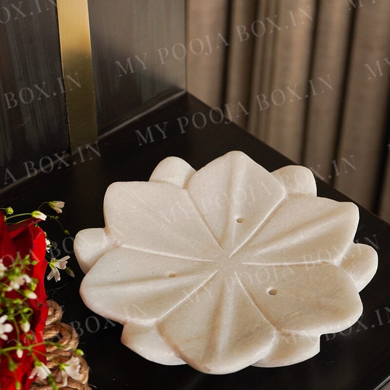 Floral Marble Incense Holder