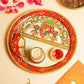Ganesha Round Marble Pooja Thali 9"