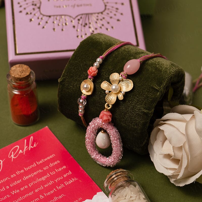 Admirable Pink Bhaiya Bhabhi Rakhi