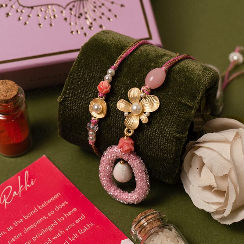 Admirable Pink Bhaiya Bhabhi Rakhi