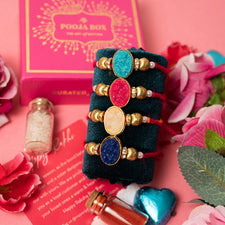 Trendy Stone Rakhi (Set of 4)