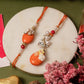 Aesthetic Orange Fancy Bhaiya Bhabhi Rakhi