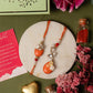 Aesthetic Orange Fancy Bhaiya Bhabhi Rakhi