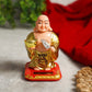 Feng Shui Laughing Buddha with Swinging Fan Showpiece for Good Luck Prosperity