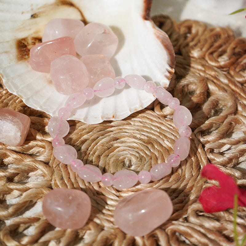 Rose Quartz Heart Healing Bracelet | Love & Affection
