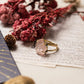 Natural Rose Quartz Gold Plated Ring
