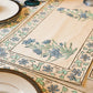 Neelam Blue Floral Block Print Cotton Table Runner
