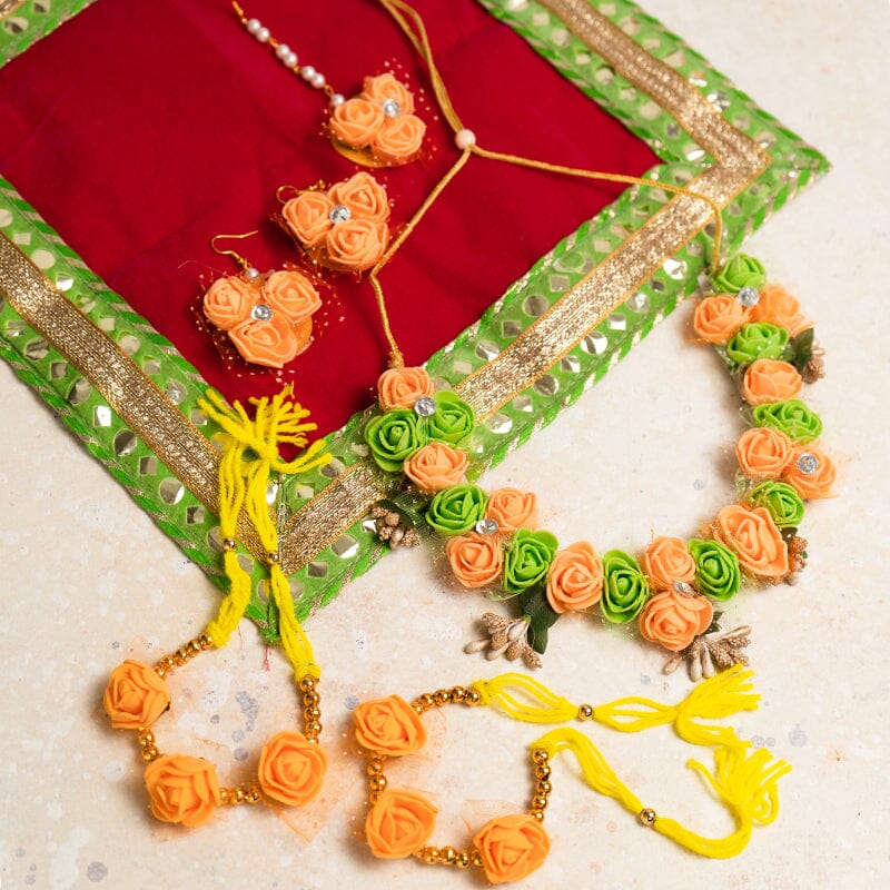 Fancy Handmade Floral Jewellery Set