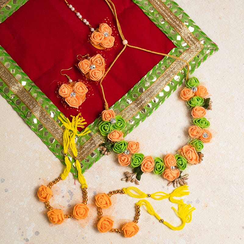 Fancy Handmade Floral Jewellery Set