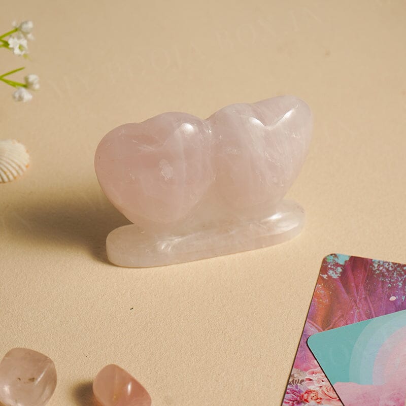 Rose Quartz Sweet Heart Showpiece