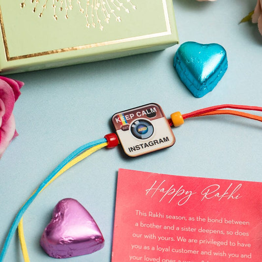 Instagram Addict Fun Quirky Rakhi