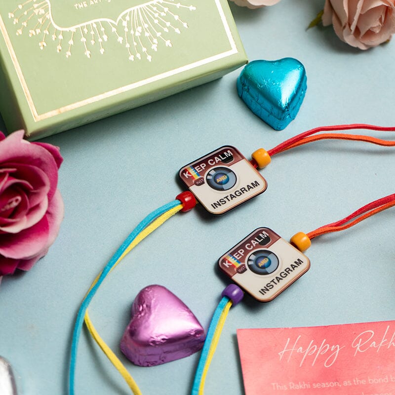 Instagram Addict Fun Quirky Rakhi
