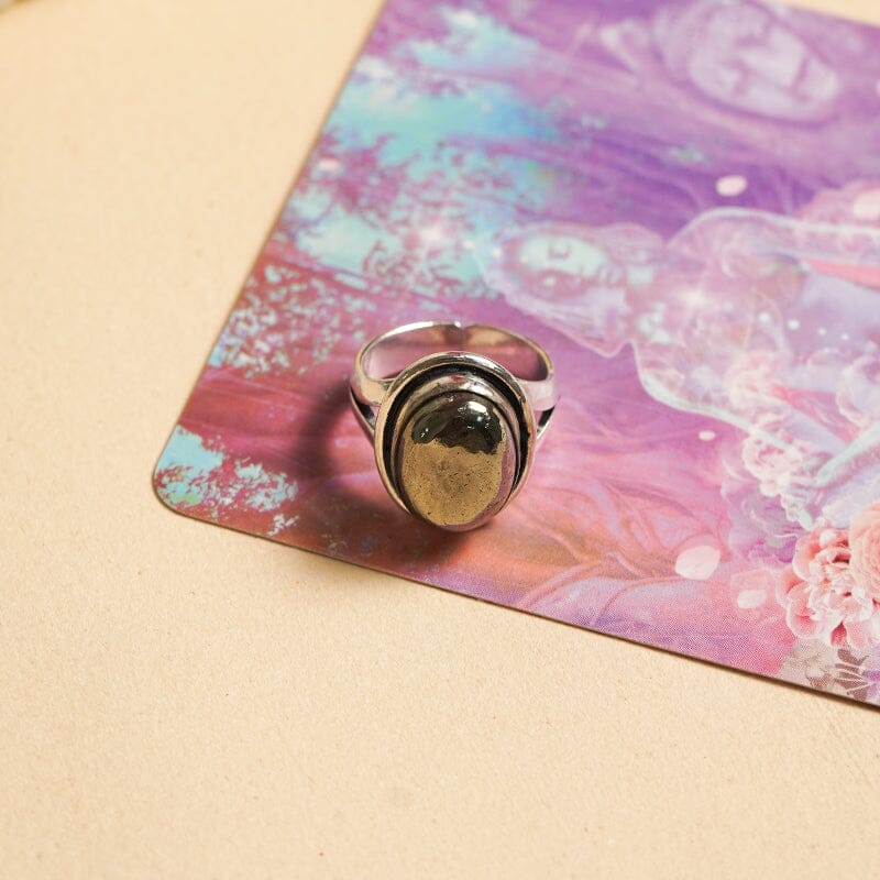 Pyrite Healing Crystal Ring