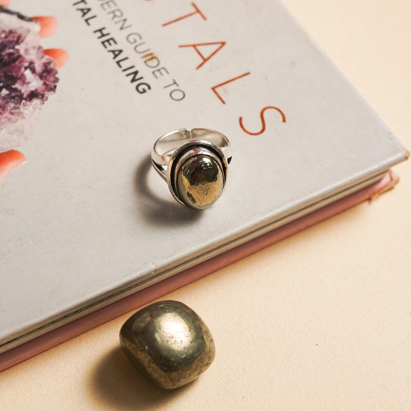 Pyrite Healing Crystal Ring