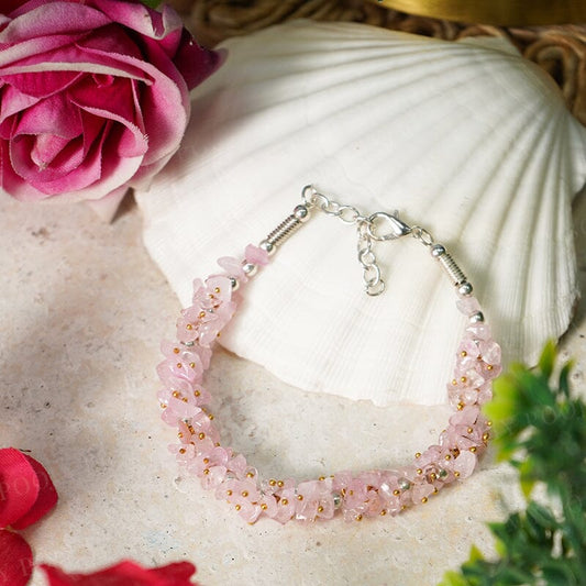 Buy Raw Rose Quartz Crystal Pendant Online in India