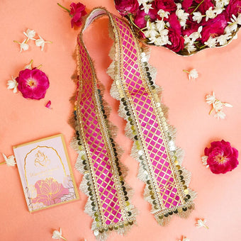 Elegant Royal Pink Patka/Dupatta - 80cm
