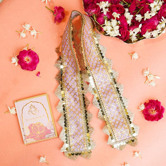 Elegant Royal Lavender Patka/Dupatta - 80cm