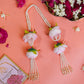 55CM Elegant Floral Pearl Tassel Patka
