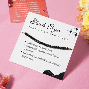Black Onyx Healing Crystal Rakhi
