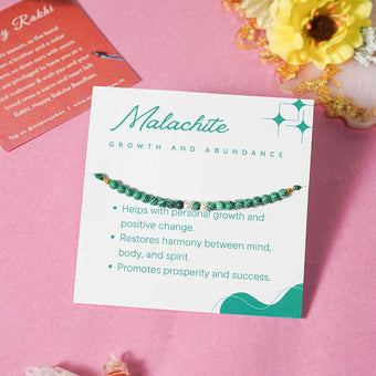Malachite Healing Crystal Rakhi