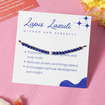Lapis Lazuli Healing Crystal Rakhi