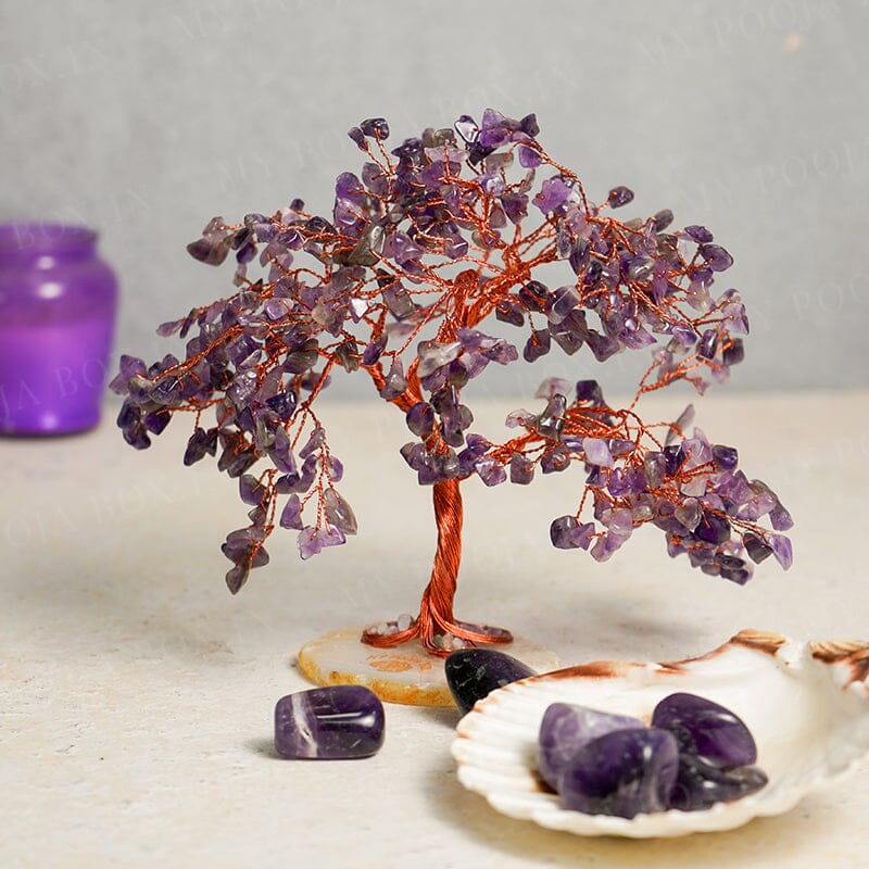 Amethyst Crystal Feng Shui Tree for Career