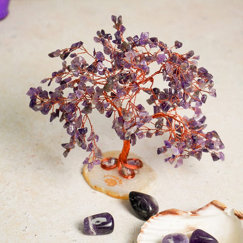 Amethyst Crystal Feng Shui Tree for Career